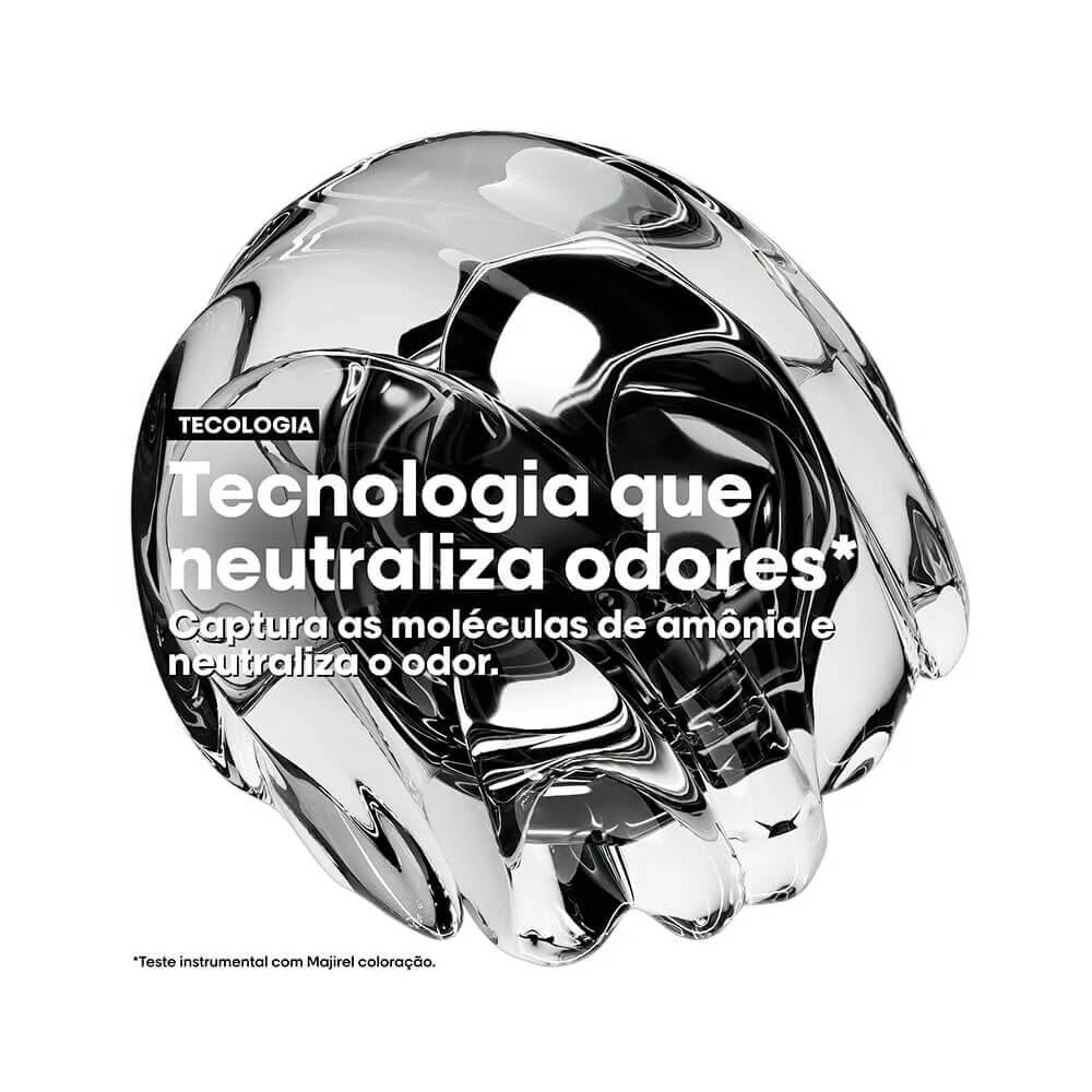 Gráfico informativo sobre tecnologia de neutralização de odores da coloração L'Oréal Majirel